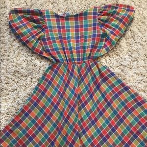 1980’s Rainbow Plaid Dress